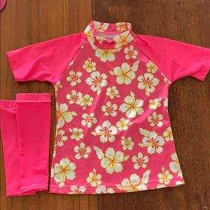 Girls sun protection rash guard